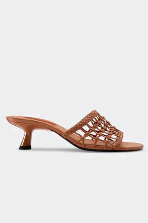 Simon Miller Womens Knotted Beep Heel In Chestnut