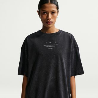Nike Womens Nike Sportswear Classic Oversized T-Shirt in Black | IV2034-010