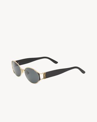 Saint Laurent Eyewear SLM919 Metal Oval Sunglasses - Gold
