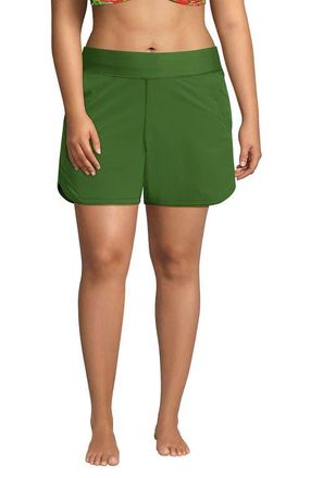 Lands End SunShade UPF 50 5 Board Shorts in Fusion Green at Nordstrom, Size 20W