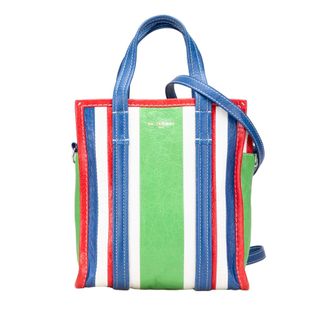 Balenciaga Bazar Shopper Tas Gestreept Leer