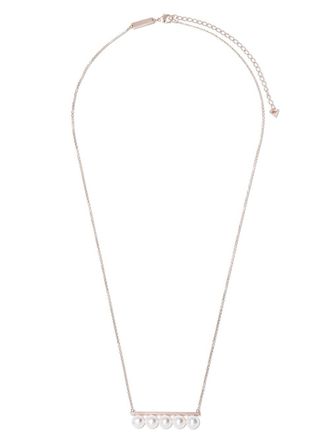 Tasaki 18kt rose gold Balance signature necklace - unisex - Akoya Pearl/18kt Rose Gold - One Size - Pink