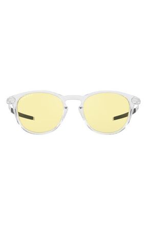 Oakley Pitchman 50mm Prizm Round Sunglasses in Clear at Nordstrom