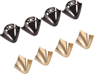 Kesyoo Metal Toe Protectors for High Heels 8 Pcs in Gold and Dark Grey Color Resistant Covers for Pointed Toe Shoes Accessories to Prolong Life and