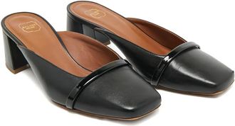 Malone Souliers Mules con punta quadrata - Nero