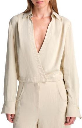 TWP GTGOAN Surplice Shirt in French Butter at Nordstrom Rack, Size X-Large
