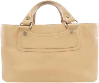 Celine Pre-owned Leren Handtas - Dames - Vintage Handtas - Beige - ONE Size - Leer - Vintage