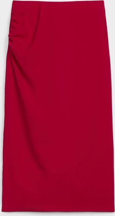 Contemporaine Womens Pleated waist crepe pencil skirt