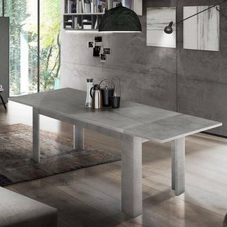 Dmora Mesa Extensible Dkofle, Consola Extensible Hasta 10 Plazas Consola Extensible 100% Made In Italy Cm 140/190x90h75, Slate - Dmora