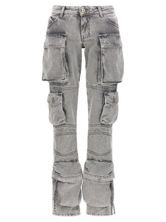 The Attico Gray Cotton Cargo Womens Pants