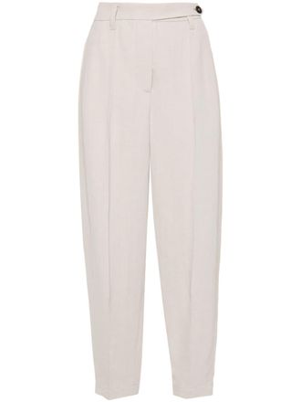 Brunello Cucinelli high-waist tapered trousers - Neutrals