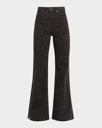 Ramy Brook Tyra Printed Wide-Leg Jeans