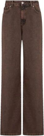 John Richmond Wide Jeans - Dames - Loose Fit Jeans - Bruin - W28 - Jeans