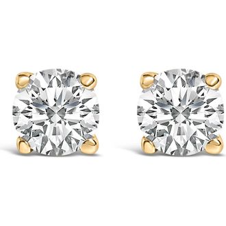 House of Brilliance 1/2 Ctw Lab Grown Diamond Solitaire Stud Earrings in 14K Gold in Yellow at Nordstrom