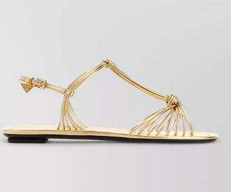 Prada leather flat sandals
