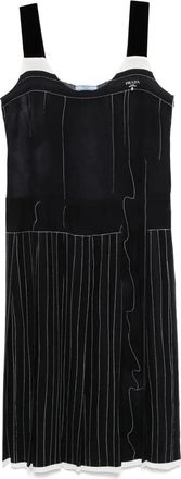 Prada Abito midi a righe anni 2000 - Nero
