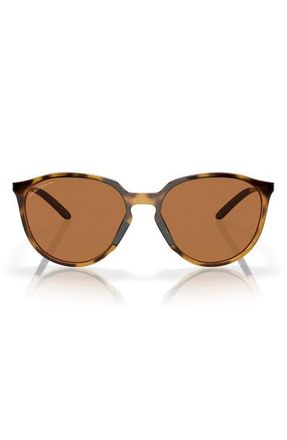 Oakley Sielo 57mm Polarized Round Sunglasses in Bronze at Nordstrom