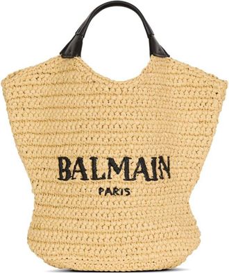 Balmain Natural Logo Mini Tote