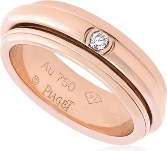 Piaget Possession Unisex Rose Gold.04 CT Diamond Ring, Size 50