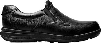 Nunn Bush Mens Nunn Bush Cam Moc Toe Slip-On Black Tumbled Leather 84696-222
