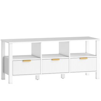 HOMCOM Mueble de tv 120x39.5x50 cm blanco