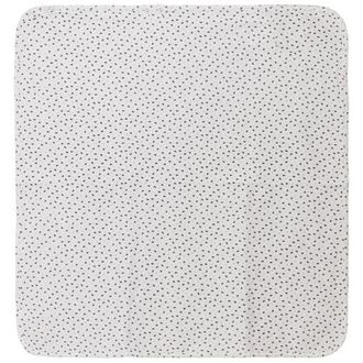 Fragile Crinkle Flower Print Knit Blanket in White/black at Nordstrom