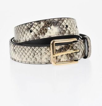 Dsquared2 Python-Effect Leather Belt 25mm size 100