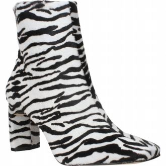 Carrano Womens Abigail Fur/leather Dress Boots In Zebra