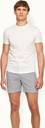 Orlebar Brown Ob T Mercerised Tailored Fit Crew Neck Cotton T-Shirt in White at Nordstrom, Size Xxx-Large
