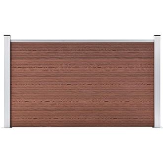vidaXL Valla De Jard&iacute;n De Wpc Marr&oacute;n 180x105 Cm Vidaxl