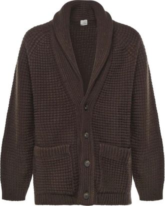 Eleventy Cashmere V-hals trui in Cacao - Heren - Vesten - Bruin - M - Wol - Truien & Vesten