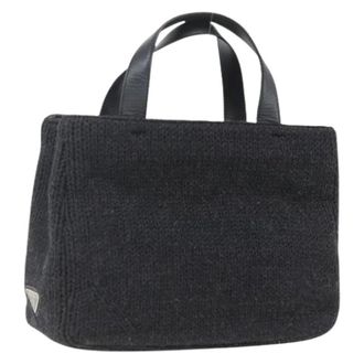 Prada Pre-owned Vintage Handtas - Dames - Pre-owned - Zwart - Maat: ONE Size Wol