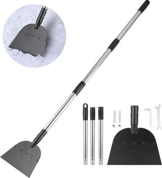 OEM Pala De Nieve De Acero Al Manganeso, Plana, Con Mango Ajustable, Ideal Para Quitar Malezas Y Musgo De Los Bordes Del C&eacute;sped