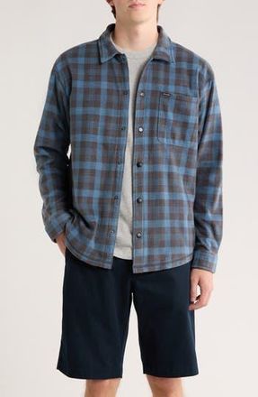 Volcom Hunter Plaid Fleece Shirt Jacket in Niagara at Nordstrom Rack, Size Large