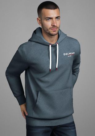 DELMAO Kapuzensweatshirt DELMAO, Herren, Gr. XXL, graublau, Sweatware, Obermaterial: 60% Baumwolle, 40% Polyester, Sweatshirts Kapuzensweatshirt