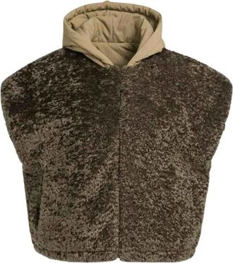 YaYa Chaleco con Capucha Reversible - Jackets - Mujer - Marr&oacute;n - L