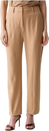 Karl Lagerfeld Tailored Broeken - Dames - Straight fit broeken - Beige - L - Polyester - Broeken