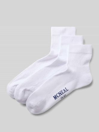 Mc Neal Socken mit Label-Print im 3er-Pack in Weiss, Gr&ouml;&szlig;e 43/46