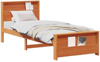 vidaXL Estructura De Cama Marr&oacute;n Cera 90 X 190 Cm Madera De Ingenier&iacute;a Vidaxl
