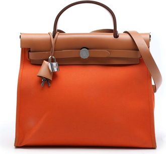 Herm&egrave;s Pre-owned Hermes Toile Herbag Zip 31 Ladies OI4JI0RM3B79QEGT