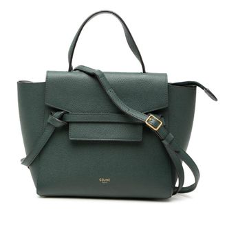 Celine Pre-owned Celine Nano Grained Calfskin Belt Bag Ladies C06R7AN51YA0J2GM