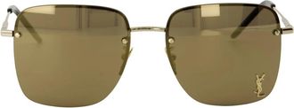 Saint Laurent Sl 312 M Zonnebrillen - unisex - Zonnebrillen - Geel - ONE Size - Accessoires