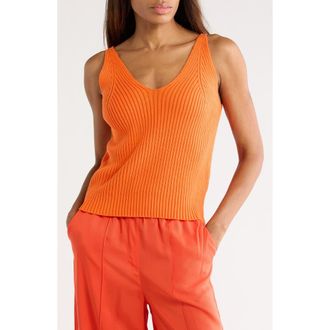 FRNCH Edith Cotton Sweater Tank in Orange at Nordstrom Rack, Size Medium
