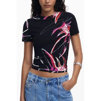 Desigual Nero Viscosa Dames T-Shirt