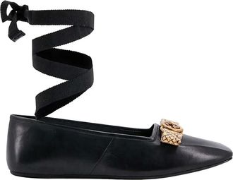 Gucci GG leren ballerinas - Zwart