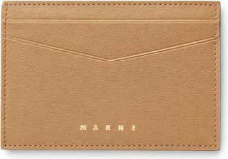 Marni Prisma Tumbled Leather Folded Wallet - Cement Gray