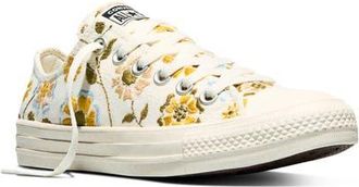 Converse Gender Inclusive Chuck Taylor All Star Floral Embroidered Canvas Low Top Sneaker in Egret/Bright Outlook at Nordstrom, Size 5.5