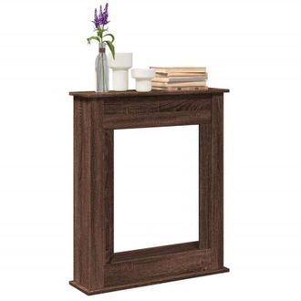 vidaXL Borde De Chimenea Madera Ingenier&iacute;a Marr&oacute;n Roble 75x20x87,5 Cm Vidaxl
