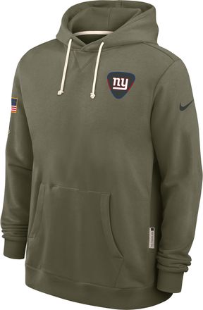 Nike New York Giants Salute to Service Sideline Dominant Force Nike Mens Dri-FIT NFL Pullover Hoodie in Brown | 03AZ2DHA2N-D4V