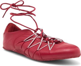 Jeffrey Campbell Regimen Ankle Wrap Sneaker in Red Combo at Nordstrom, Size 10